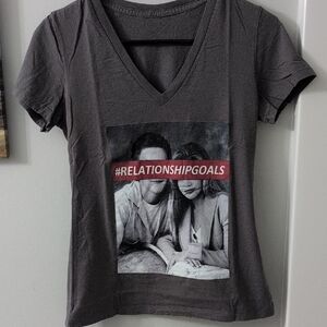 "Boy Meets World" Corey And Topanga #RelationshipGoals Gray V-Neck T-Shirt